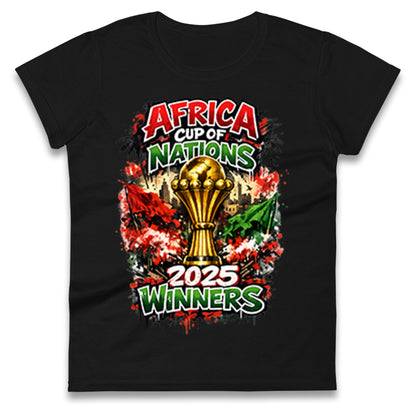 Morocco Africa Cup Of Nations Winners 2025 Ladies T Shirt