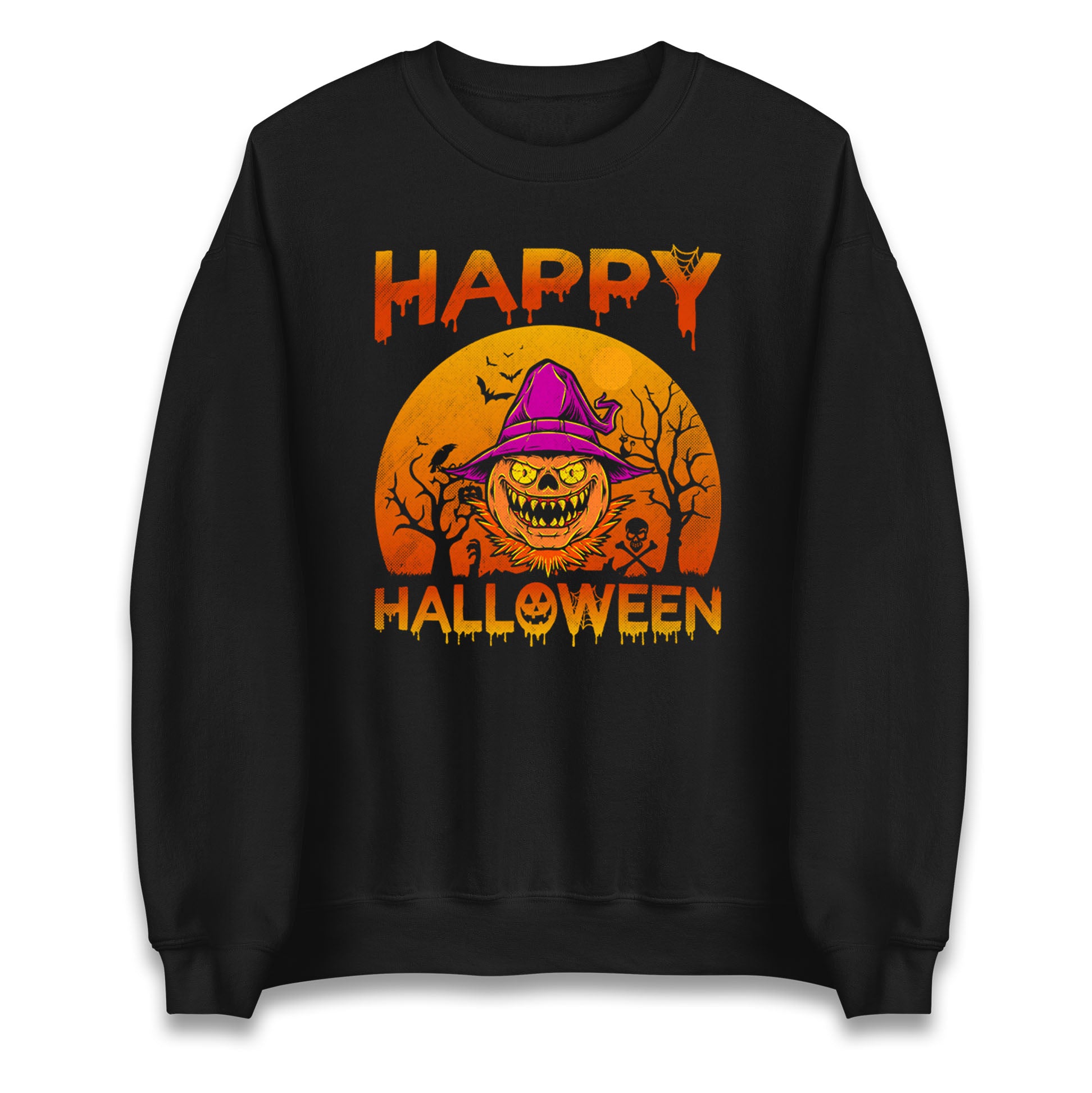 Happy Halloween Pumpkin Witch Sweatshirt
