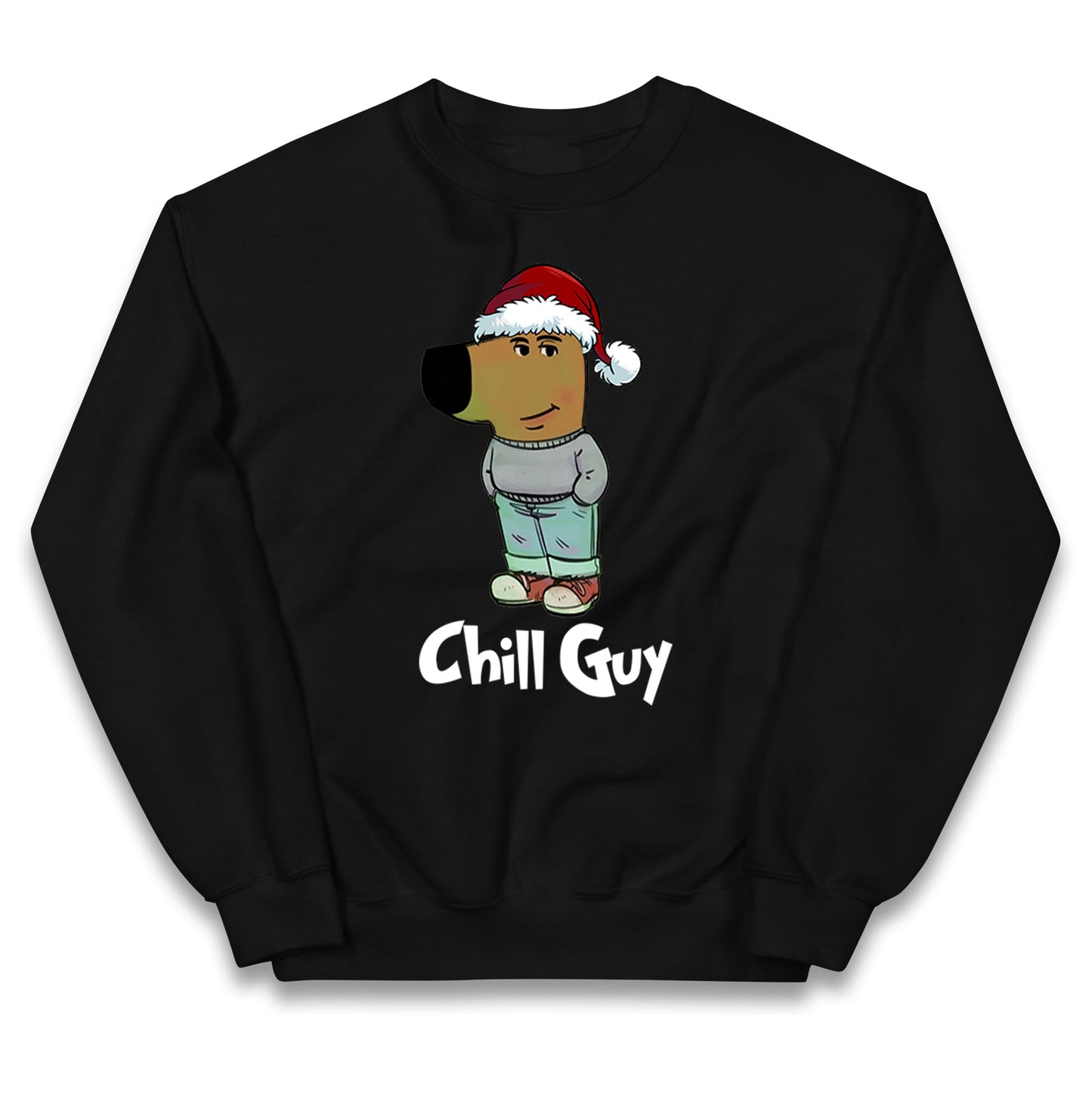 chill guy christmas jumper