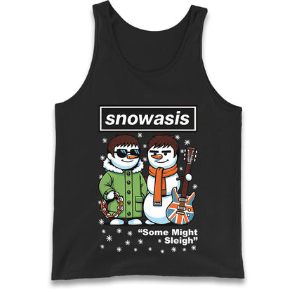 Funny Snowasis Might Sleigh Xmas Music Band  Tank Top