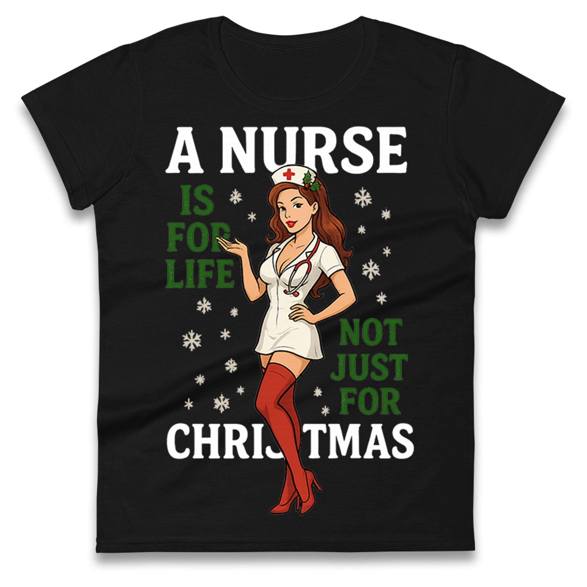 Nurse Christmas Ladies T Shirt