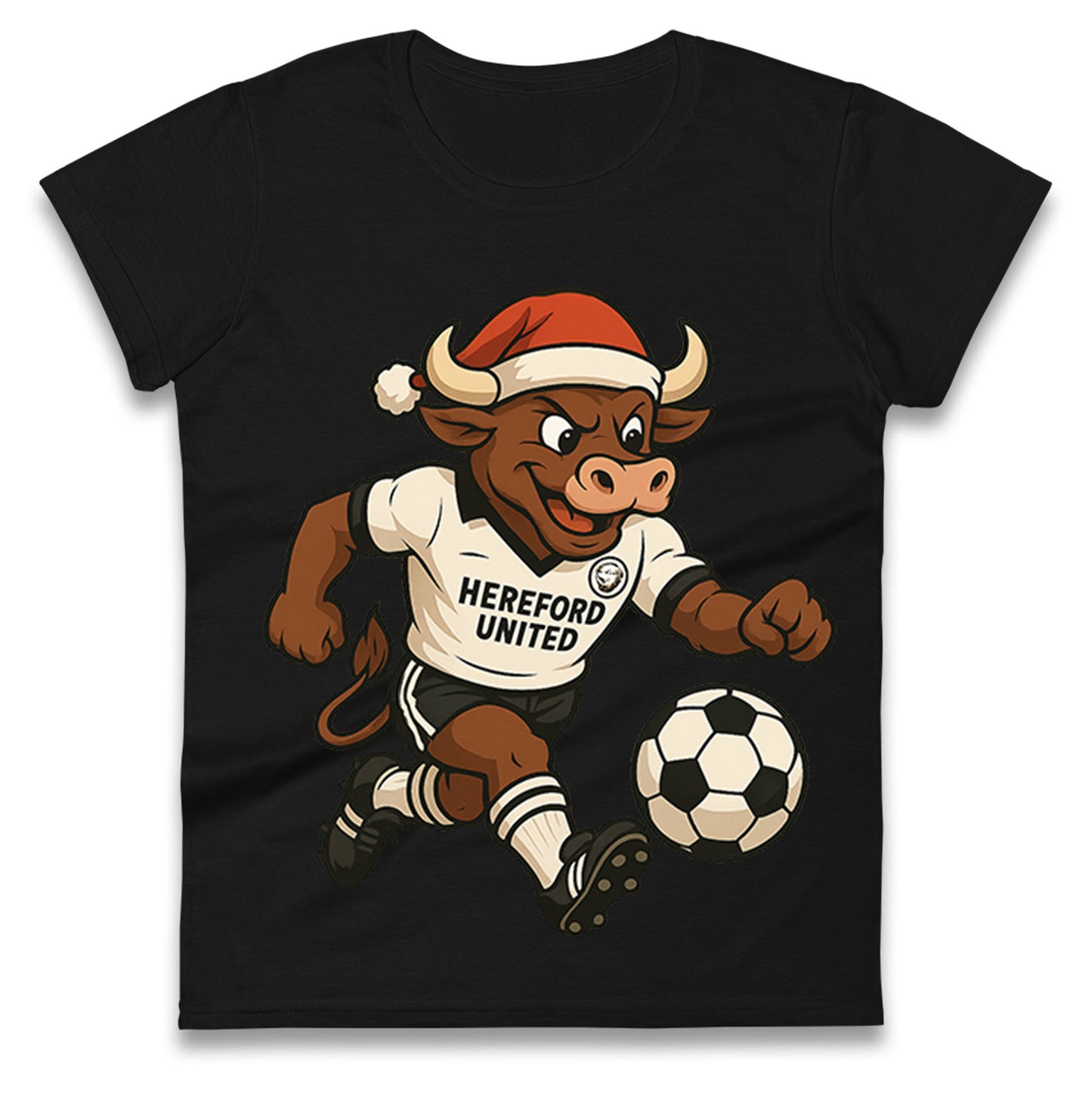 Retro Hereford Christmas Ladies T Shirt
