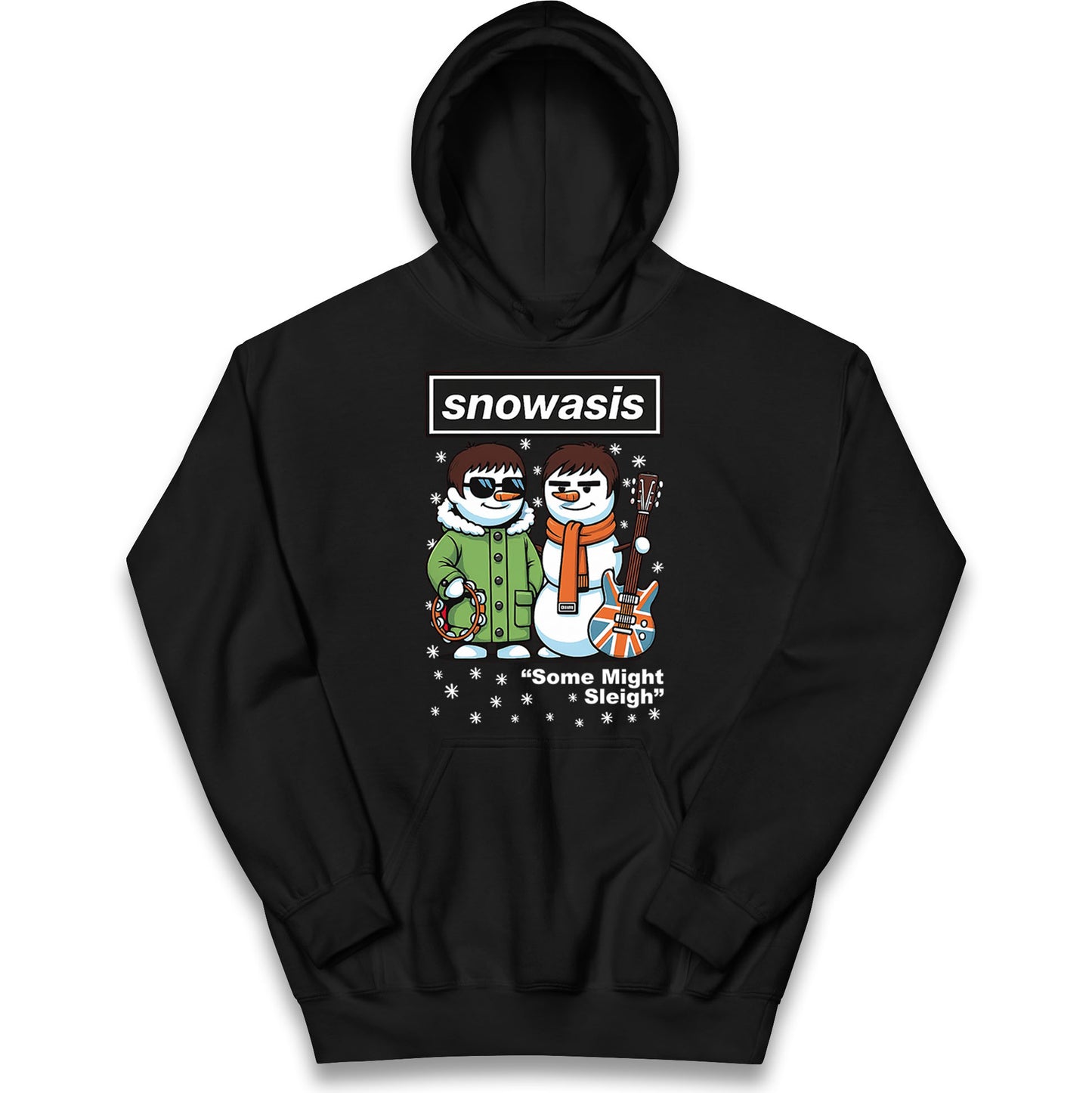 Funny Snowasis Might Sleigh Xmas Kids Hoodie