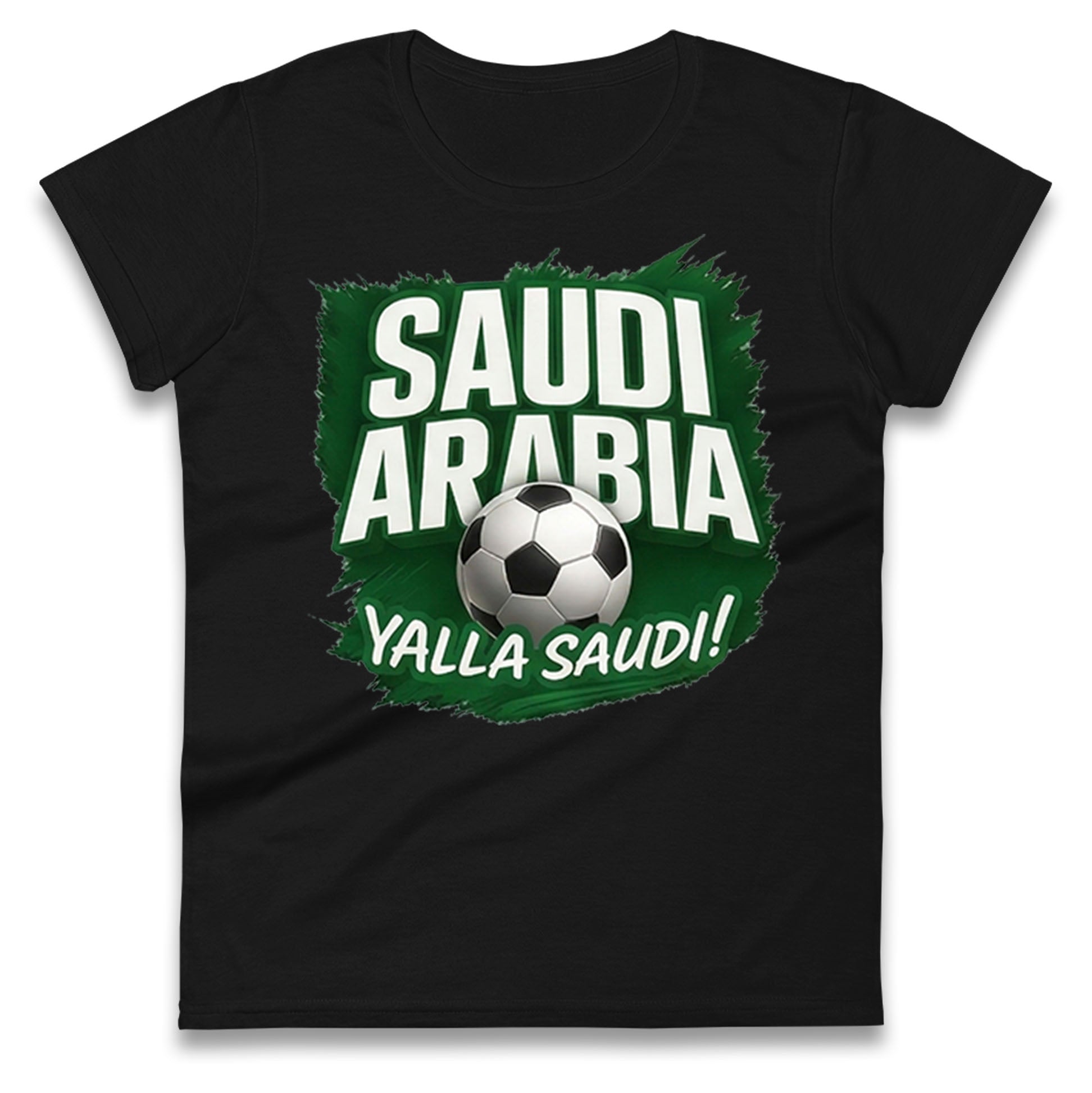 Saudi Arabia Retro World Cup Ladies T Shirt 