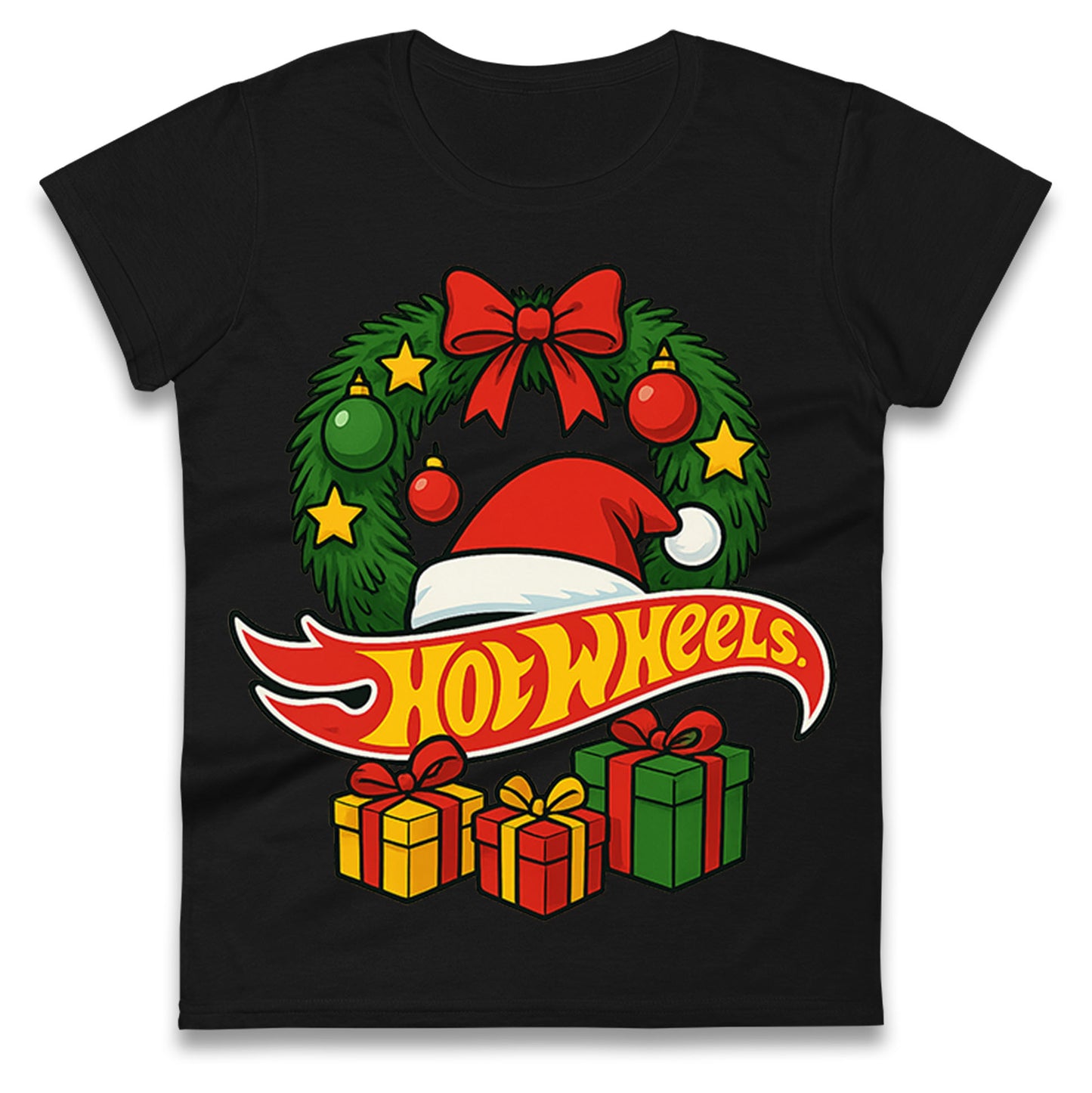 Hotwheels Christmas Ladies T Shirt