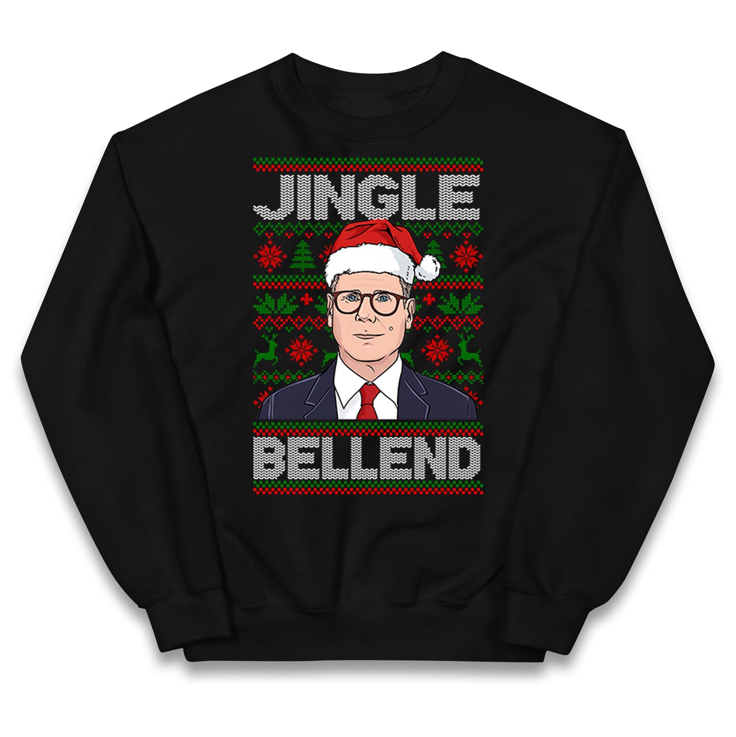 Keir Starmer Jingle Bell End Christmas Kids Jumper
