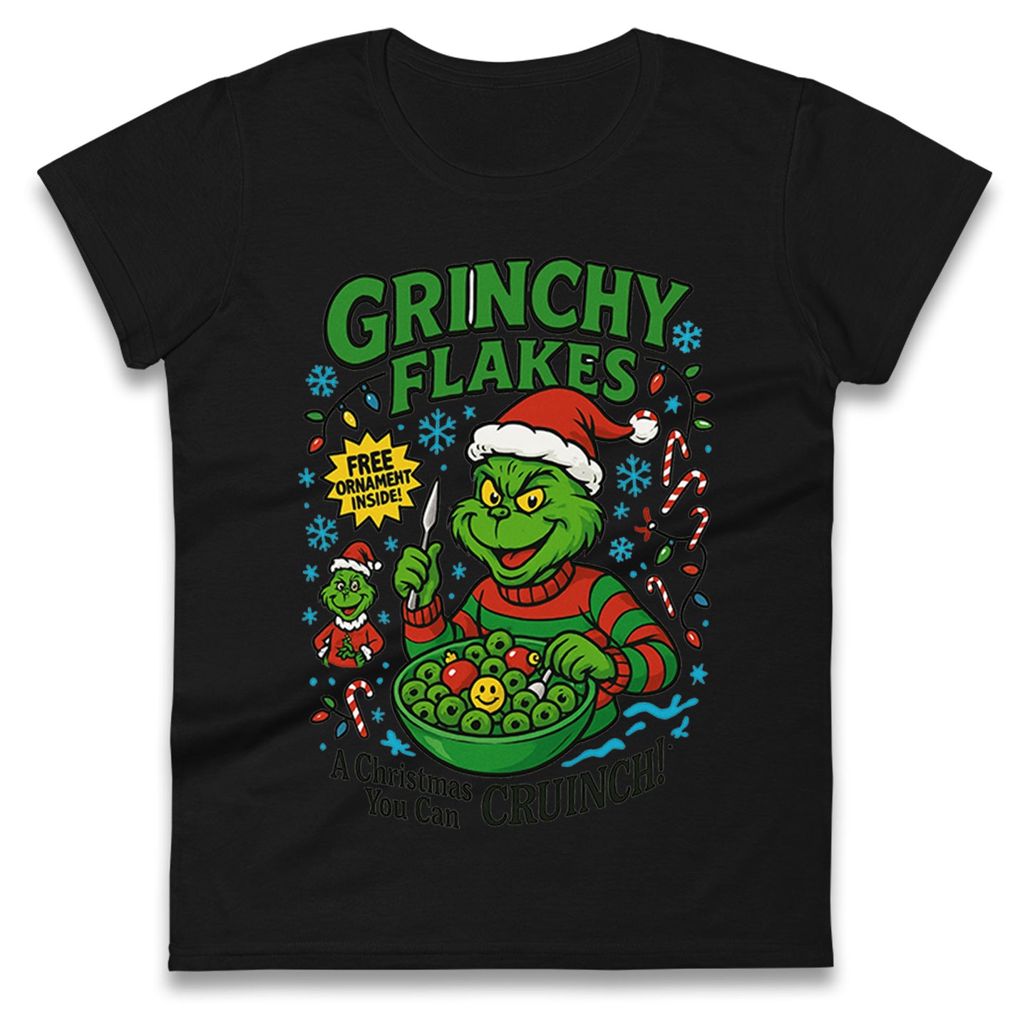 Grinch Christmas Ladies T Shirt 