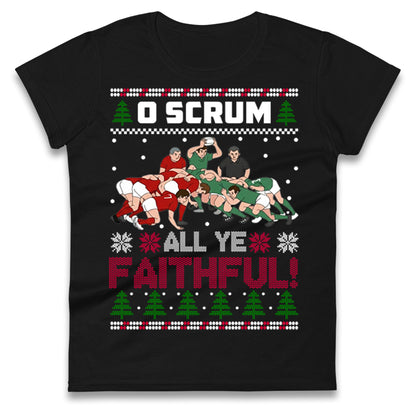O Come All ye Faithfull Ladies T Shirt 