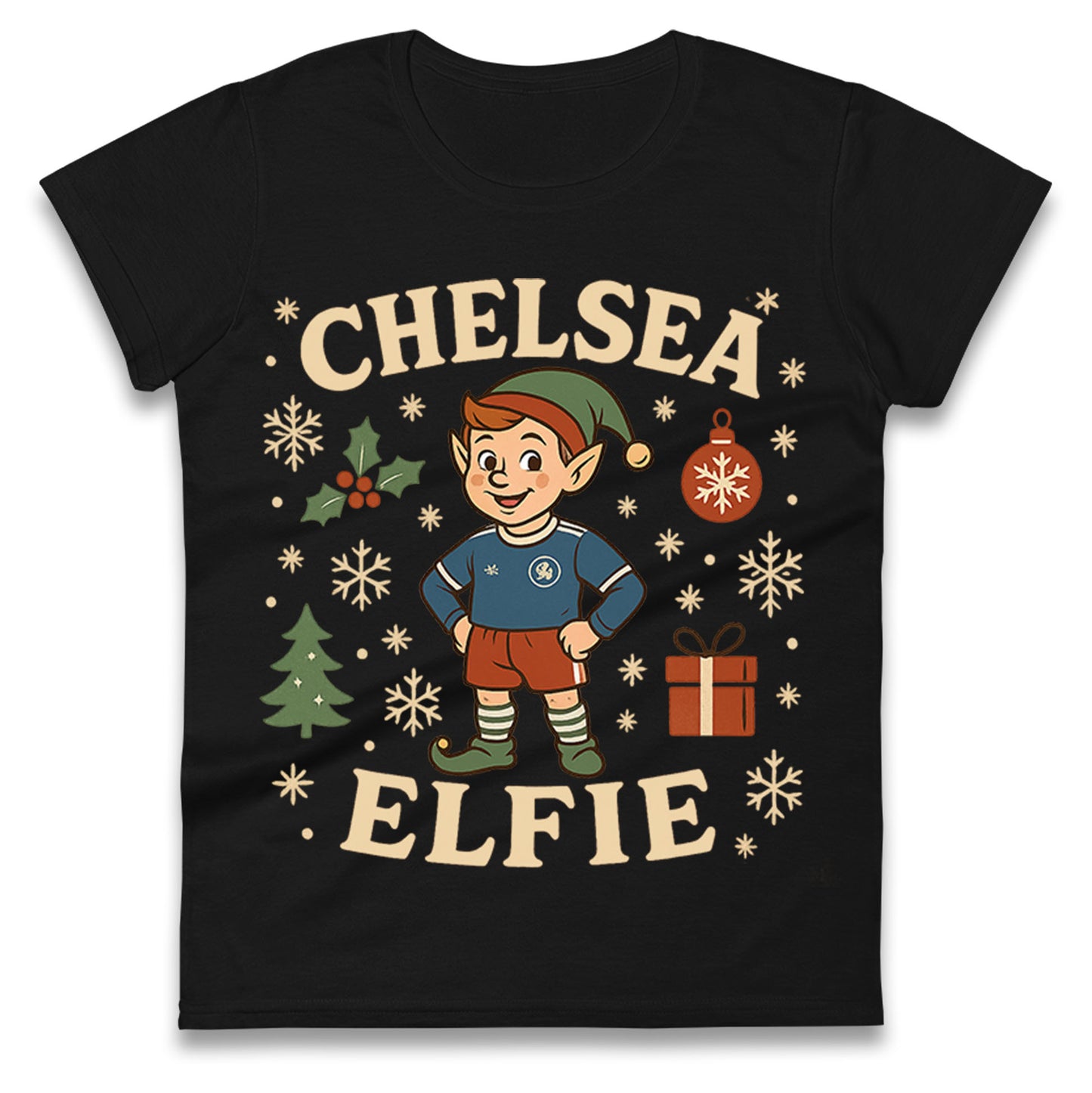 Chelsea FC Christmas Ladies T Shirt