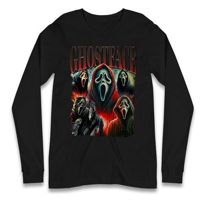 Ghost Face Halloween Bootleg Long Sleeve T Shirt