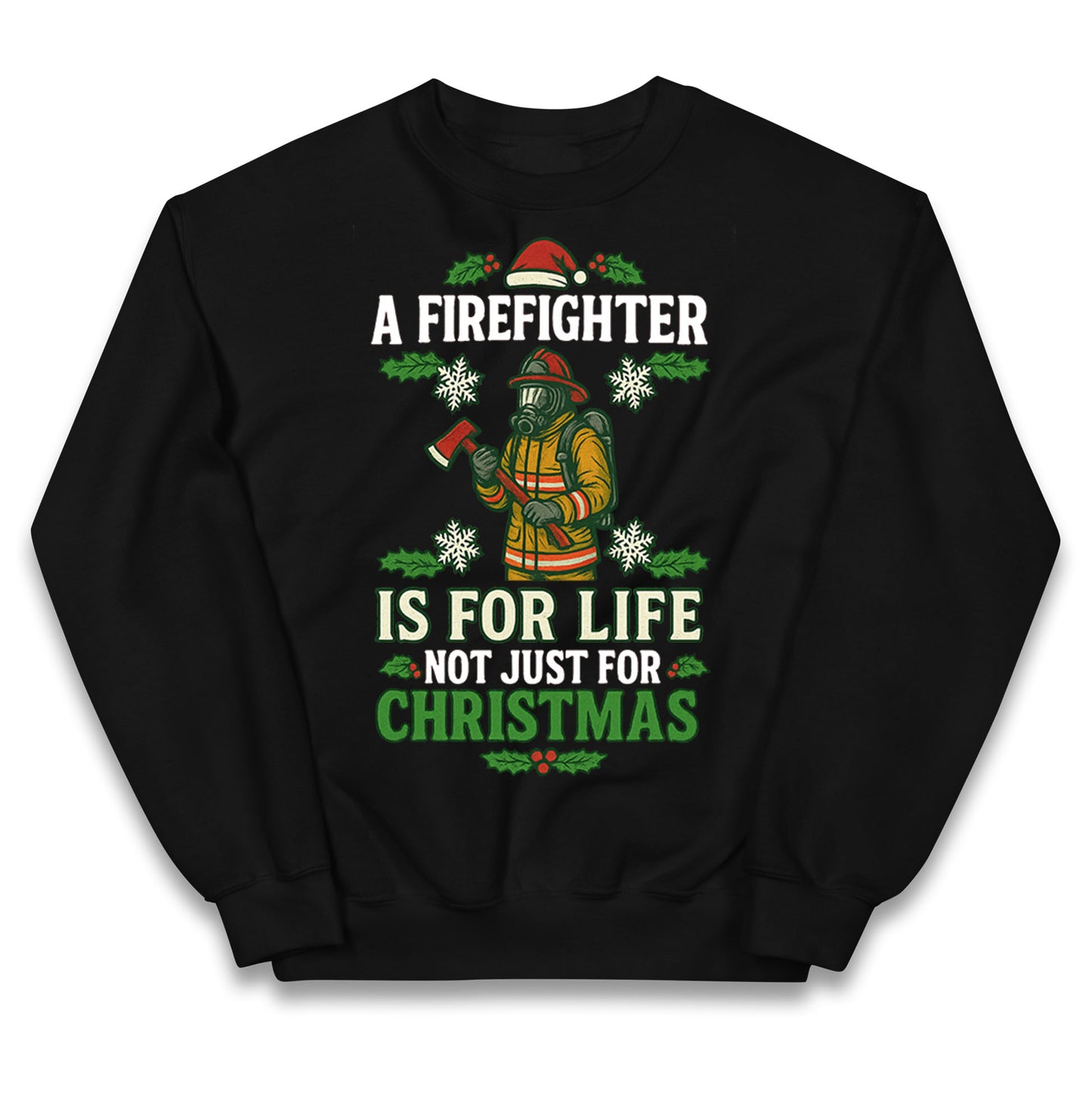 Firefighter Christmas Kids Jumper
