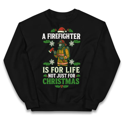 Firefighter Christmas Kids Jumper