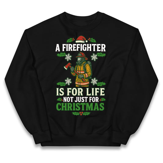 Firefighter Christmas Kids Jumper