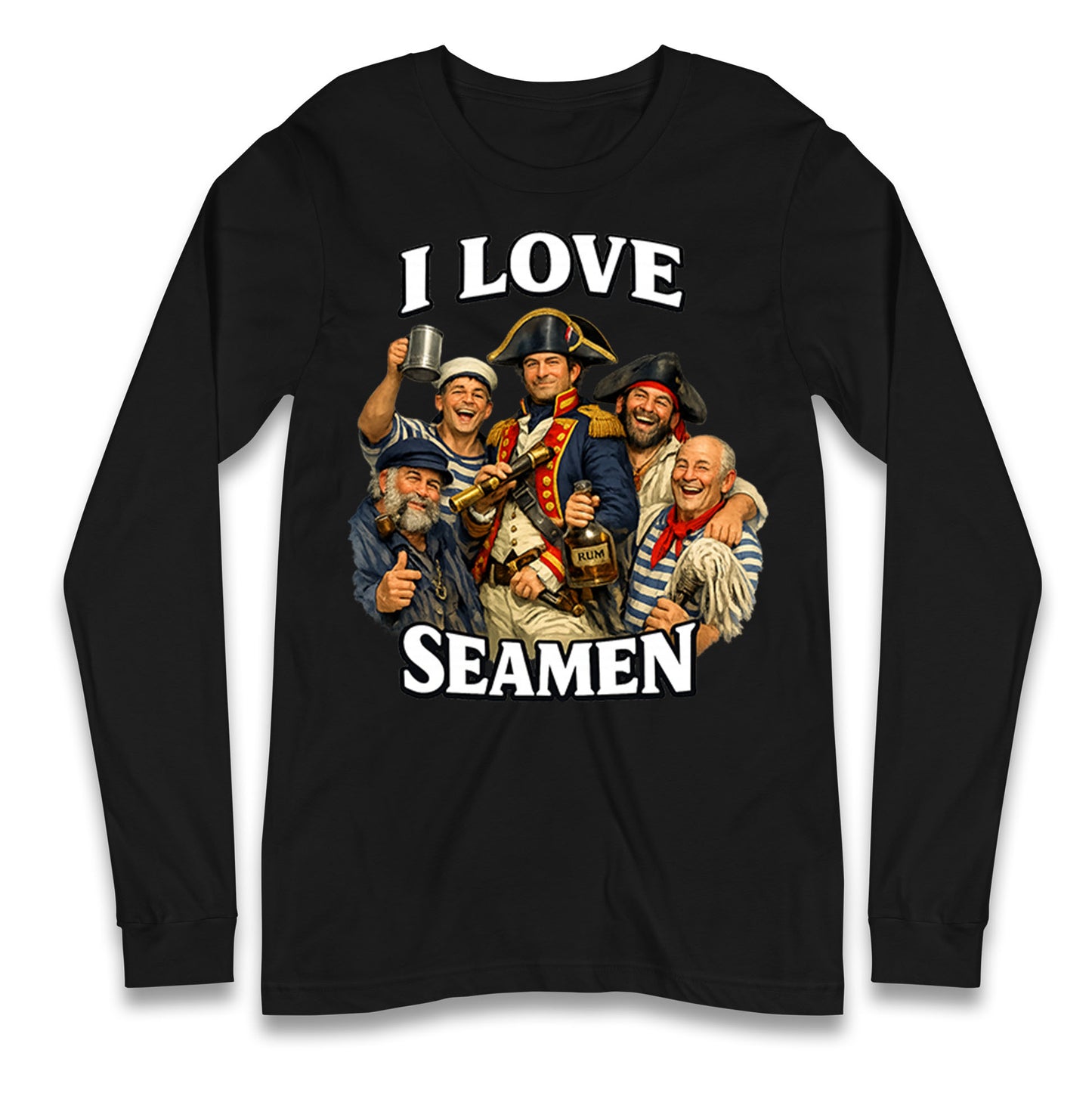 I Love Seamen Funny Cringe Meme Offensive  Longsleeve T Shirt