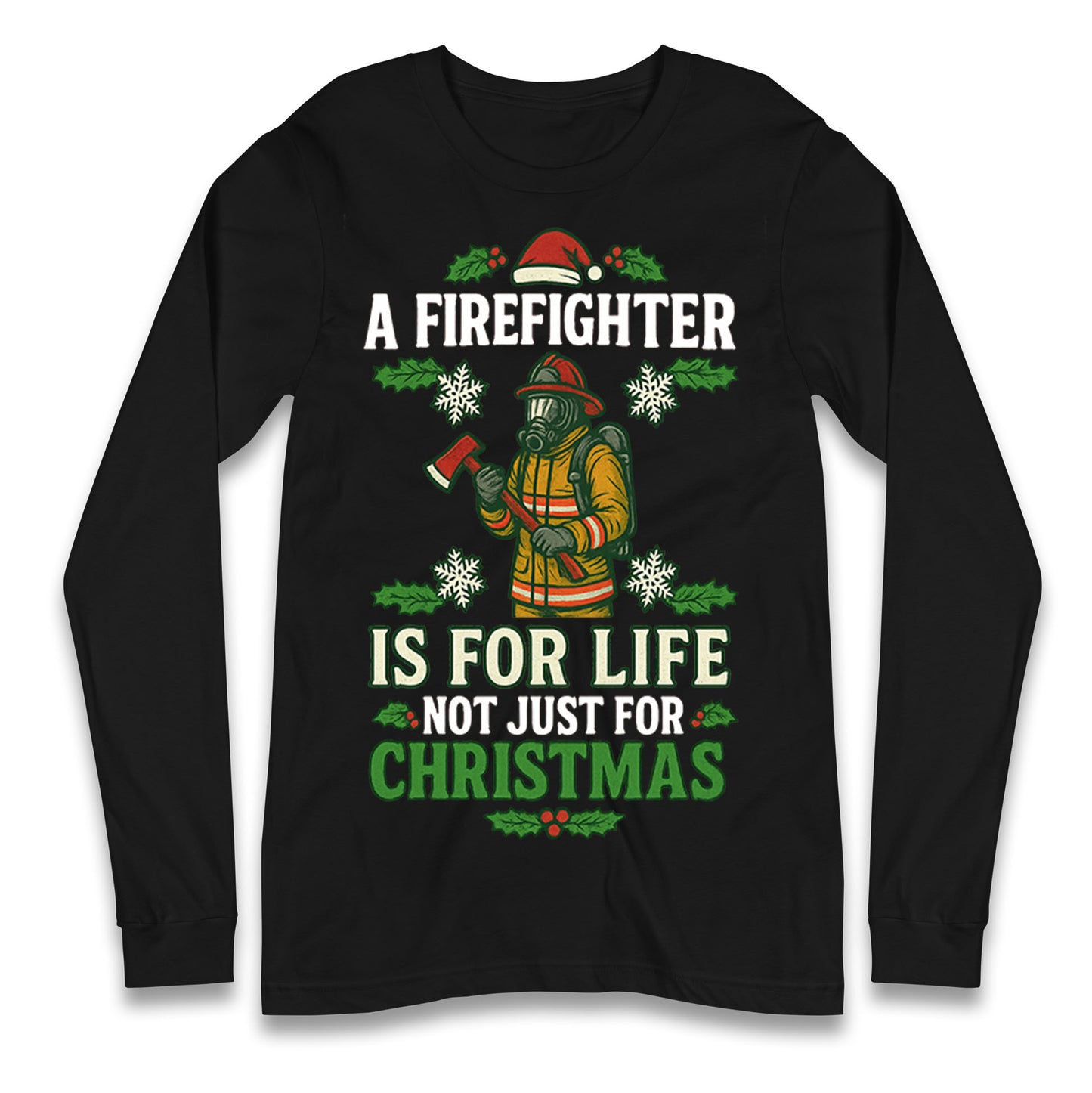 Firefighter Christmas Longsleeve T Shirt