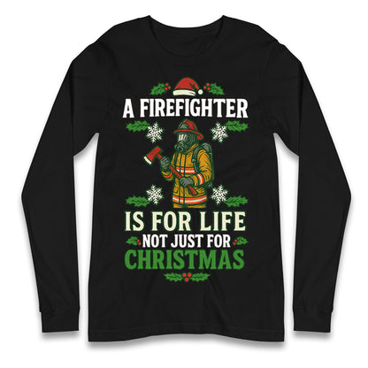Firefighter Christmas Longsleeve T Shirt