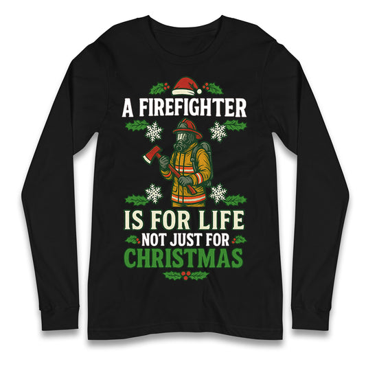 Firefighter Christmas Longsleeve T Shirt