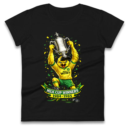 Norwich City Milk Cup Winners Ladies T Shirt