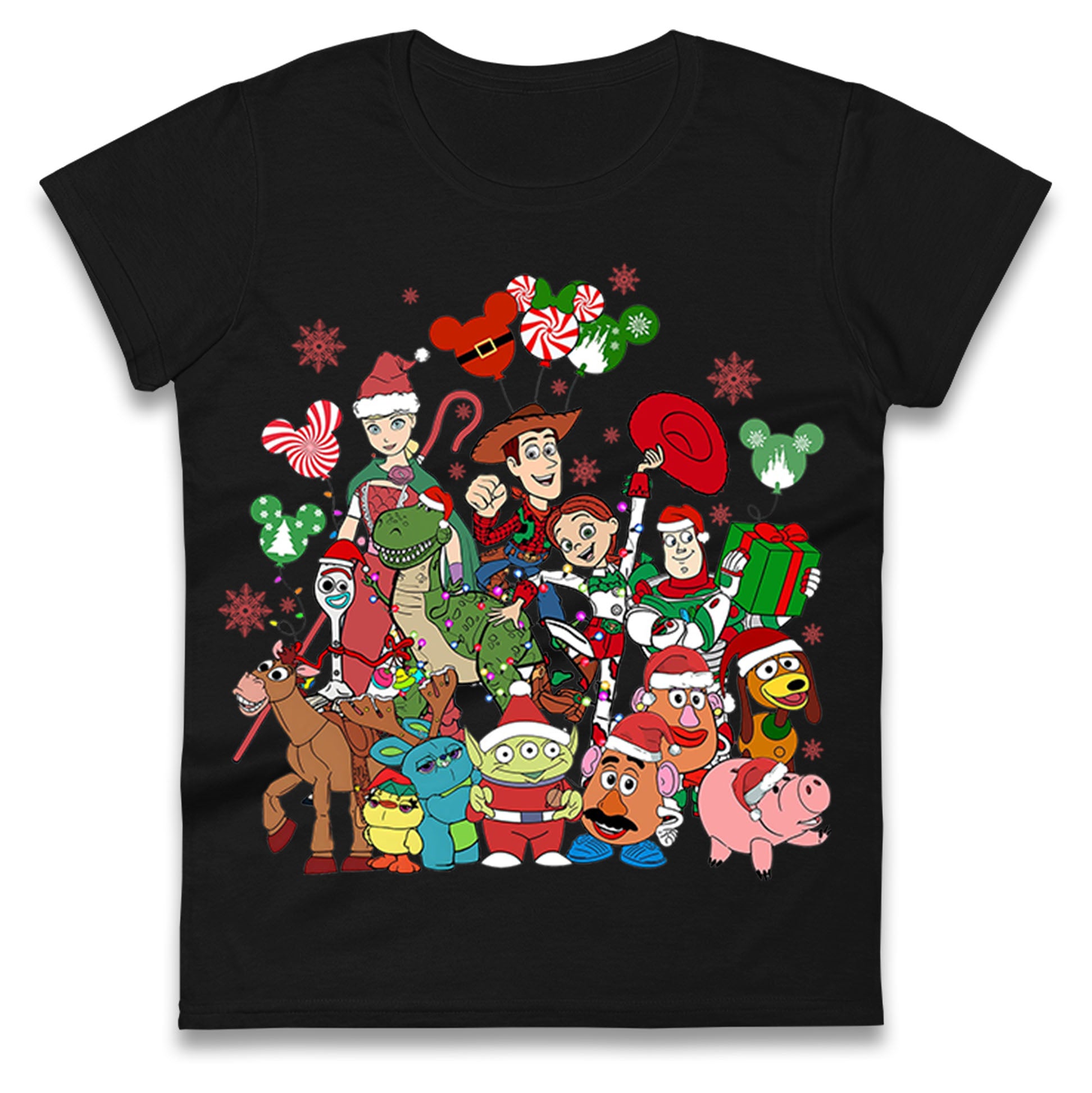 Toy Story Christmas Ladies T Shirt 