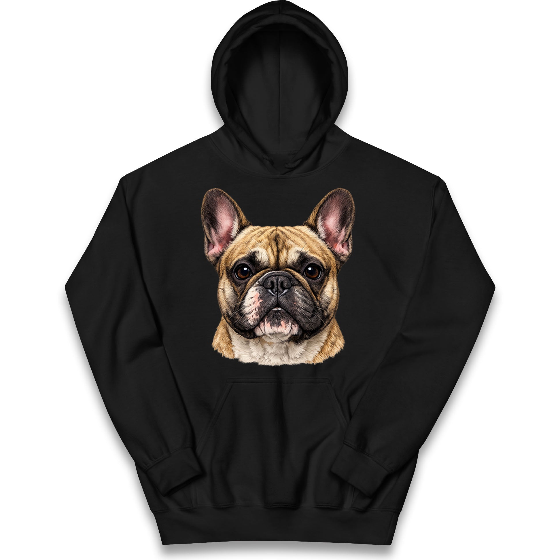 French Bulldog Face Kids Hoodie