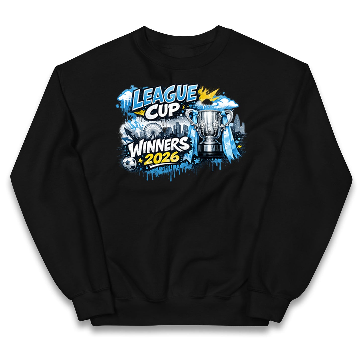 Man City League Cup Winners 2026 Kids Jumper