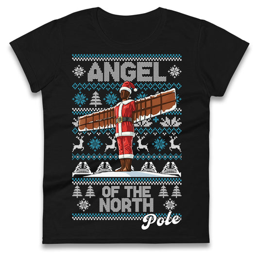 Angel Of The North Pole Christmas Ladies T Shirt