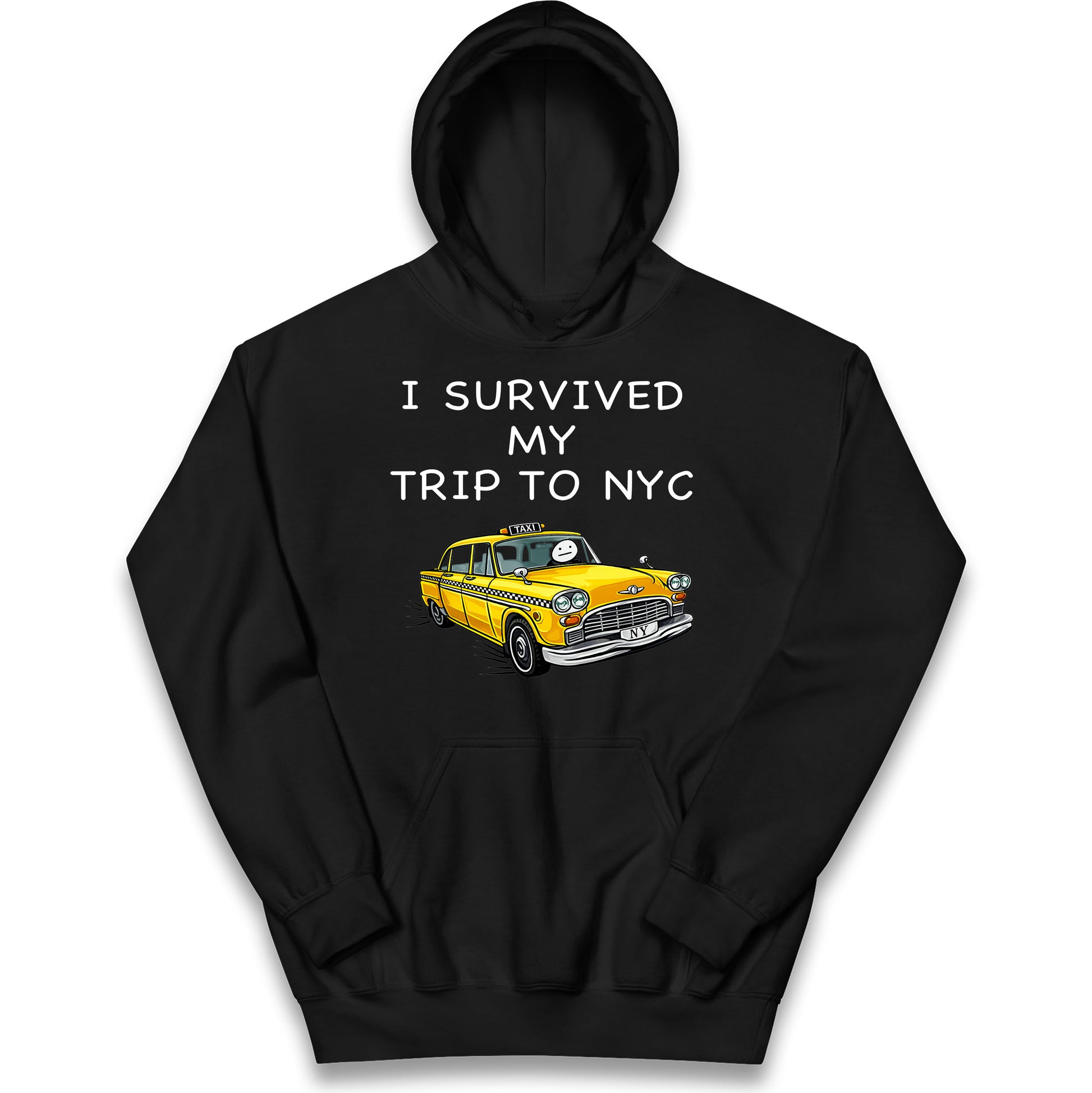 I Survived My Trip To NYC Yellow Taxi Kids Hoodie