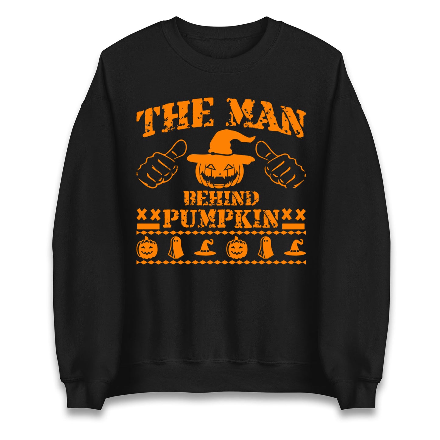 The Man Behind Pumpkin Halloween Unisex Sweatshirt