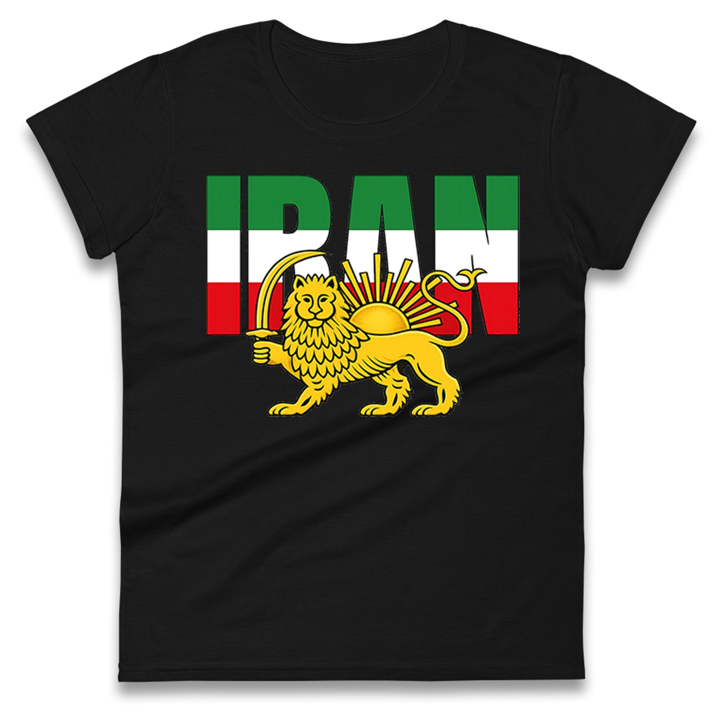 Iran Flag Ladies T Shirt