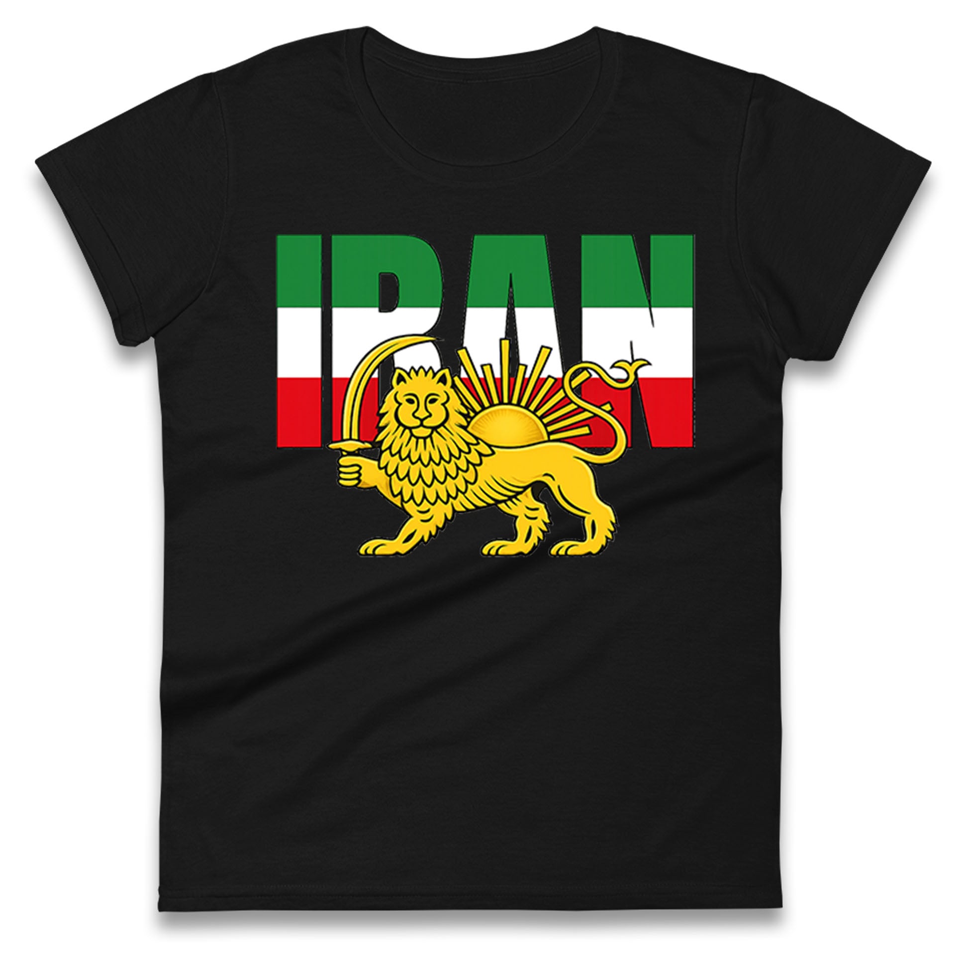 Iran Flag Ladies T Shirt
