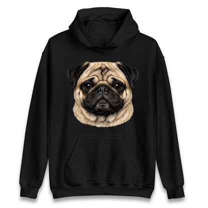 Pug Dog Face Hoodie