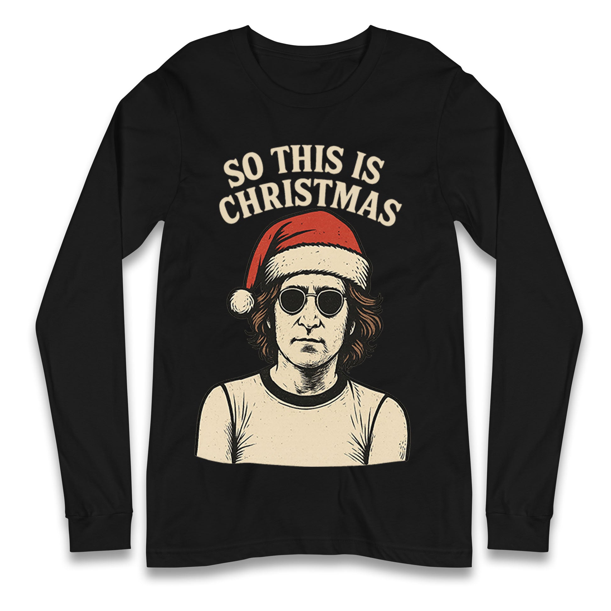 Christmas John Lennon Christmas Longsleeve T Shirt