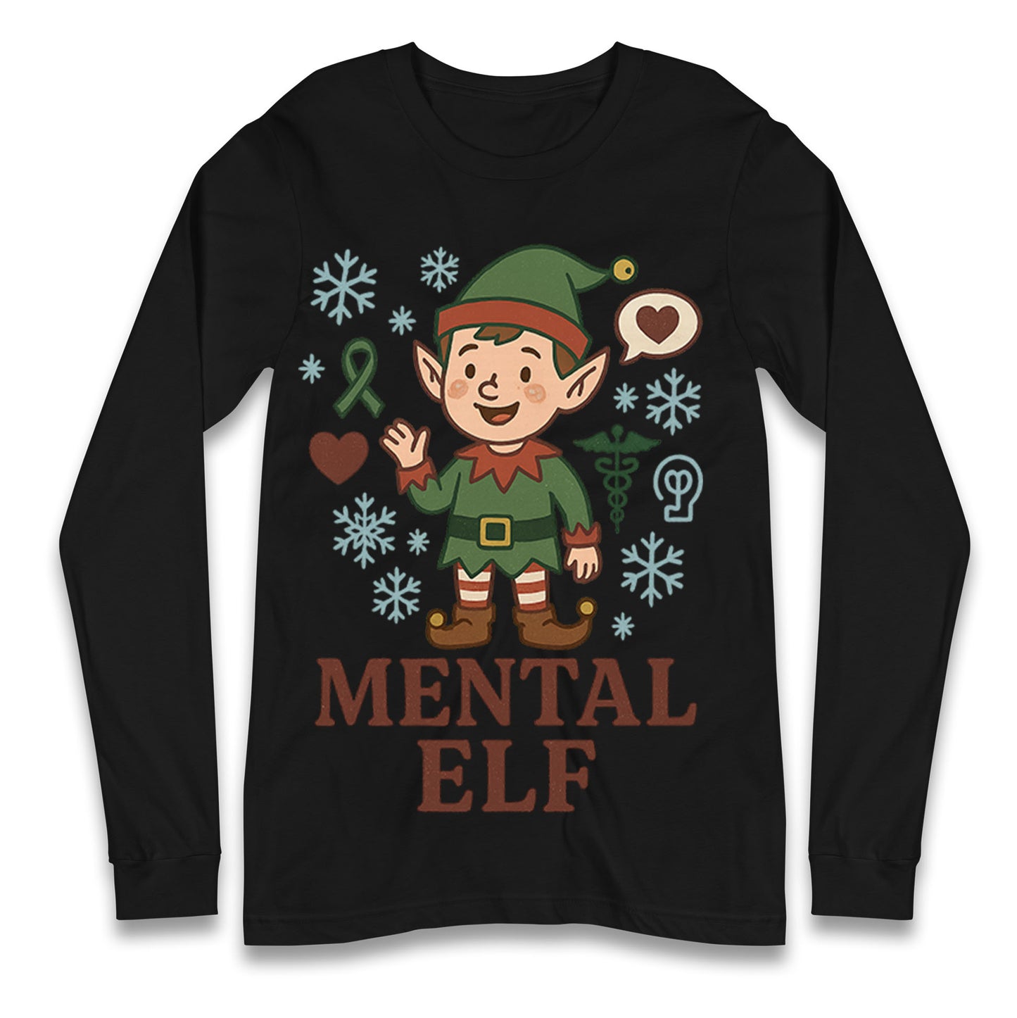 Mental Health Christmas Longsleeve T Shirt 