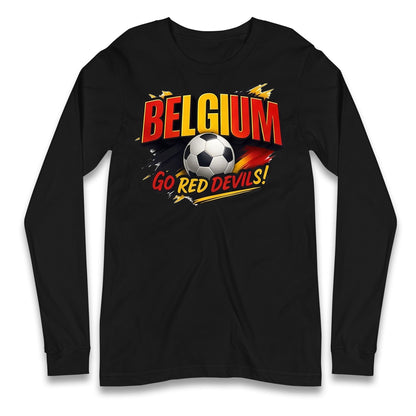 Belgium Retro Football Longsleeve T Shirt