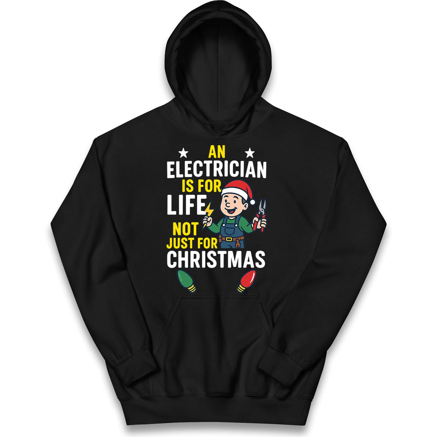 Electrician Christmas Kids Hoodie
