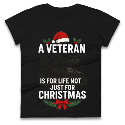 Veteran Christmas Ladies T Shirt 