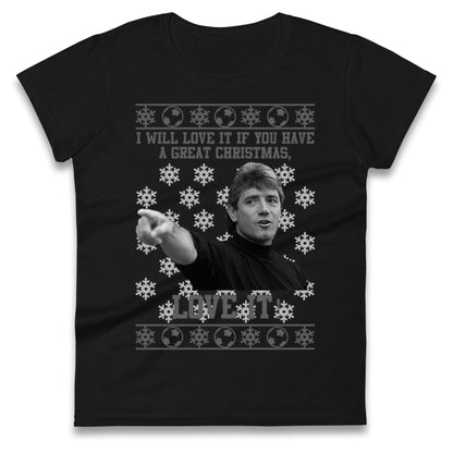 Kevin Keegan Christmas Womens t shirt