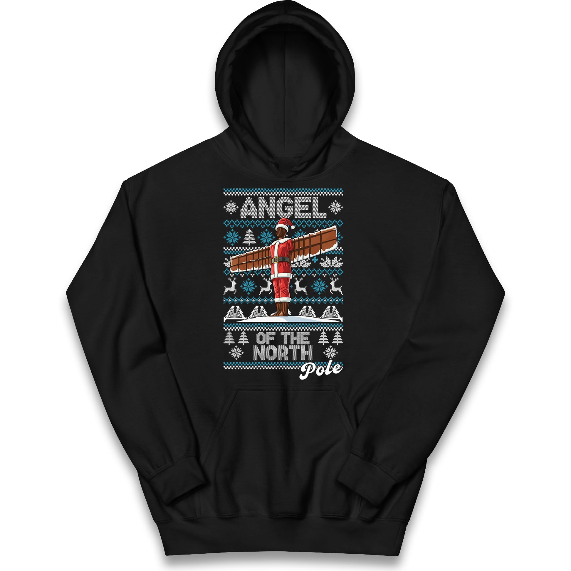 Angel Of The North Pole Christmas Kids Hoodie