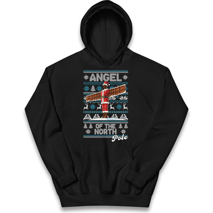Angel Of The North Pole Christmas Kids Hoodie