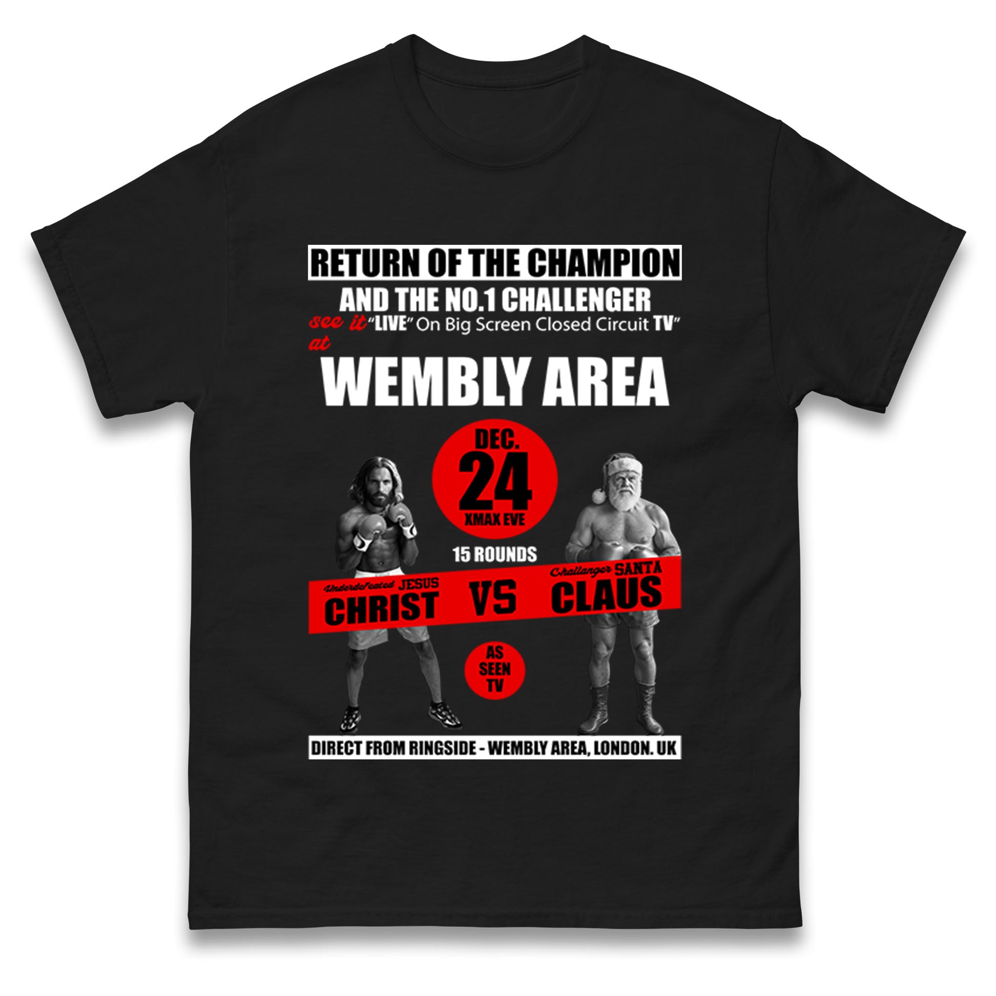 Jesus Christ Vs Santa Claus T Shirt
