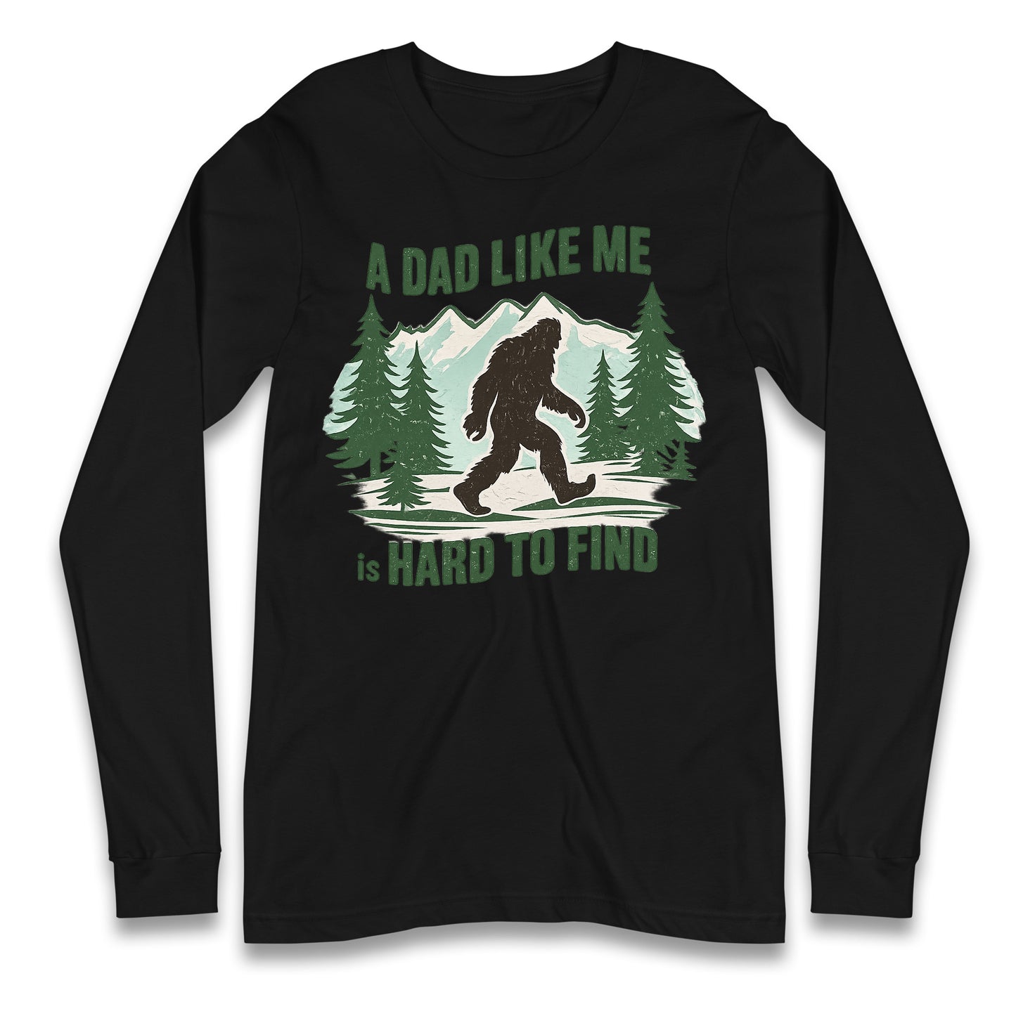 Retro Funny Bigfoot Dad Longsleeve T Shirt 