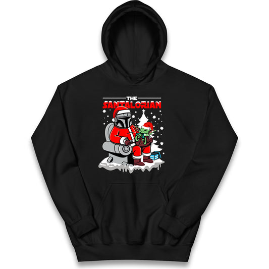 Mandalorian Christmas Kids Hoodie