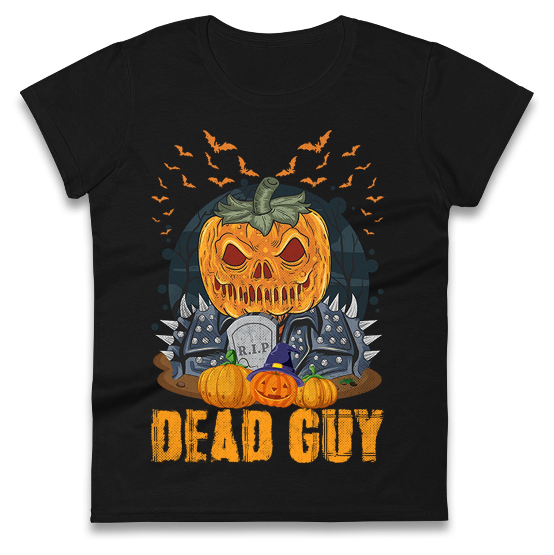 Scary Pumpkin Dead Guy Halloween t shirt
