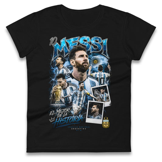 10 Messi Argentina Ladies T Shirt