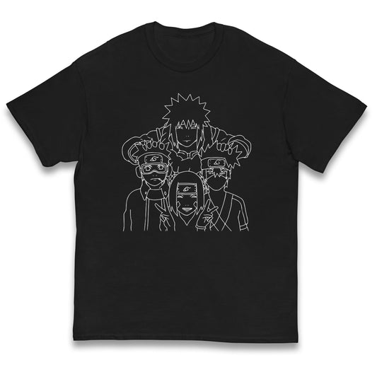 Naruto Shippuden T Shirt Minato Namikaze Kakashi Hatake Obito Uchiha Rin Nohara Top
