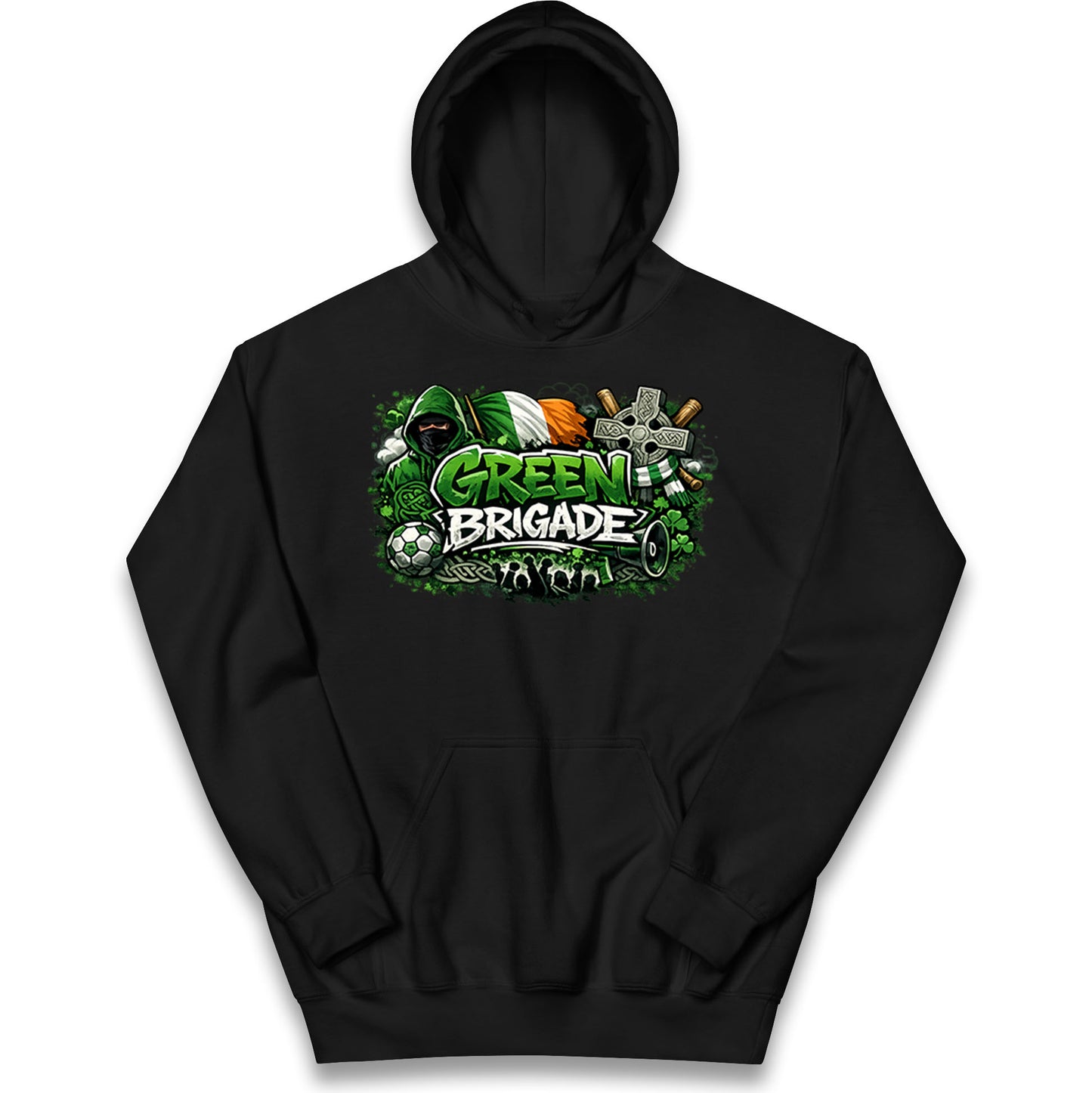 Celtic Green Brigade Football Kids Hoodie 