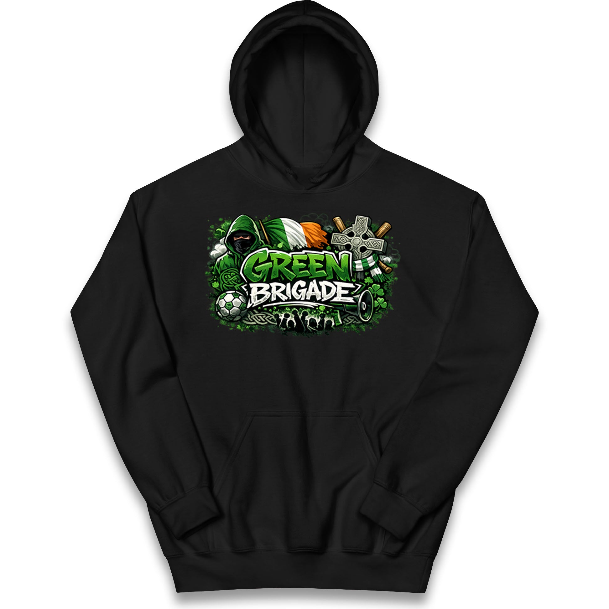 Celtic Green Brigade Football Kids Hoodie 