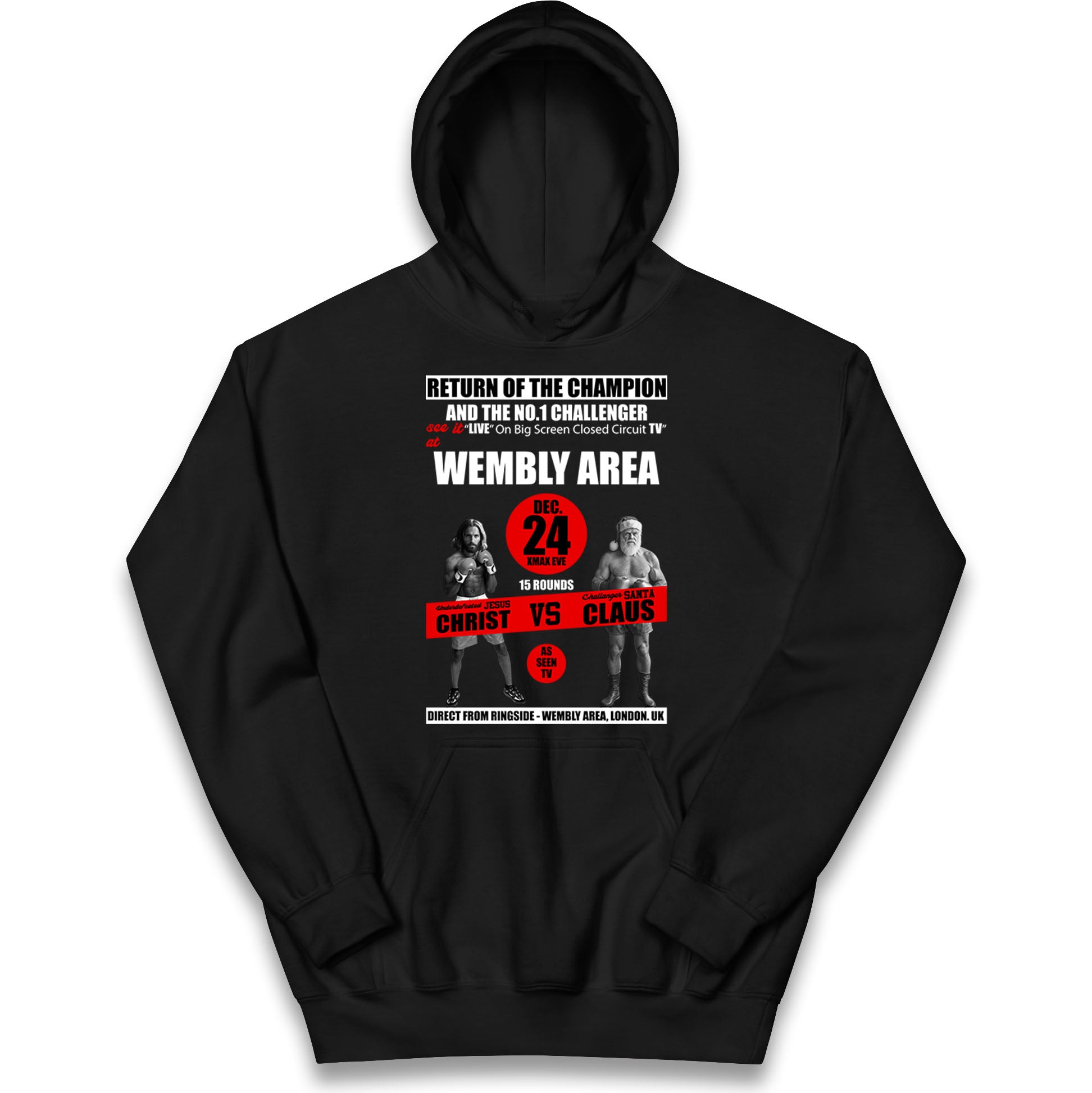 Jesus Christ Vs Santa Claus Kids Hoodie