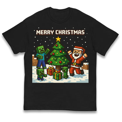 Minecraft Christmas Kids T Shirt 