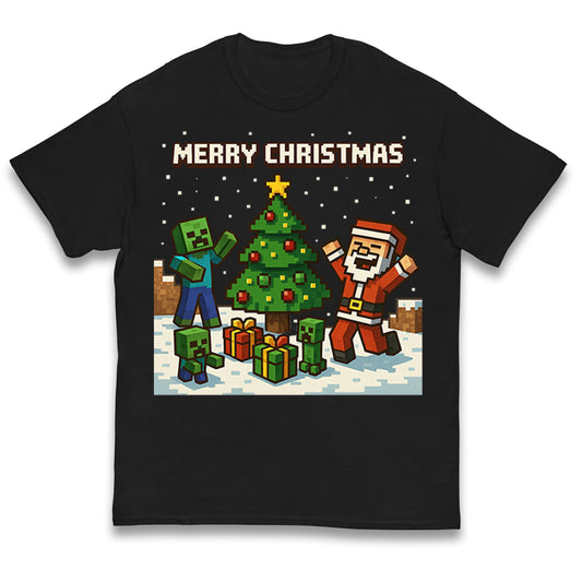 Minecraft Christmas Kids T Shirt 